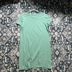 Teal mini tee shirt dress